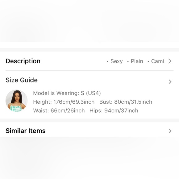 NWOT SHEIN silk top size small tie back cream - Picture 4 of 4